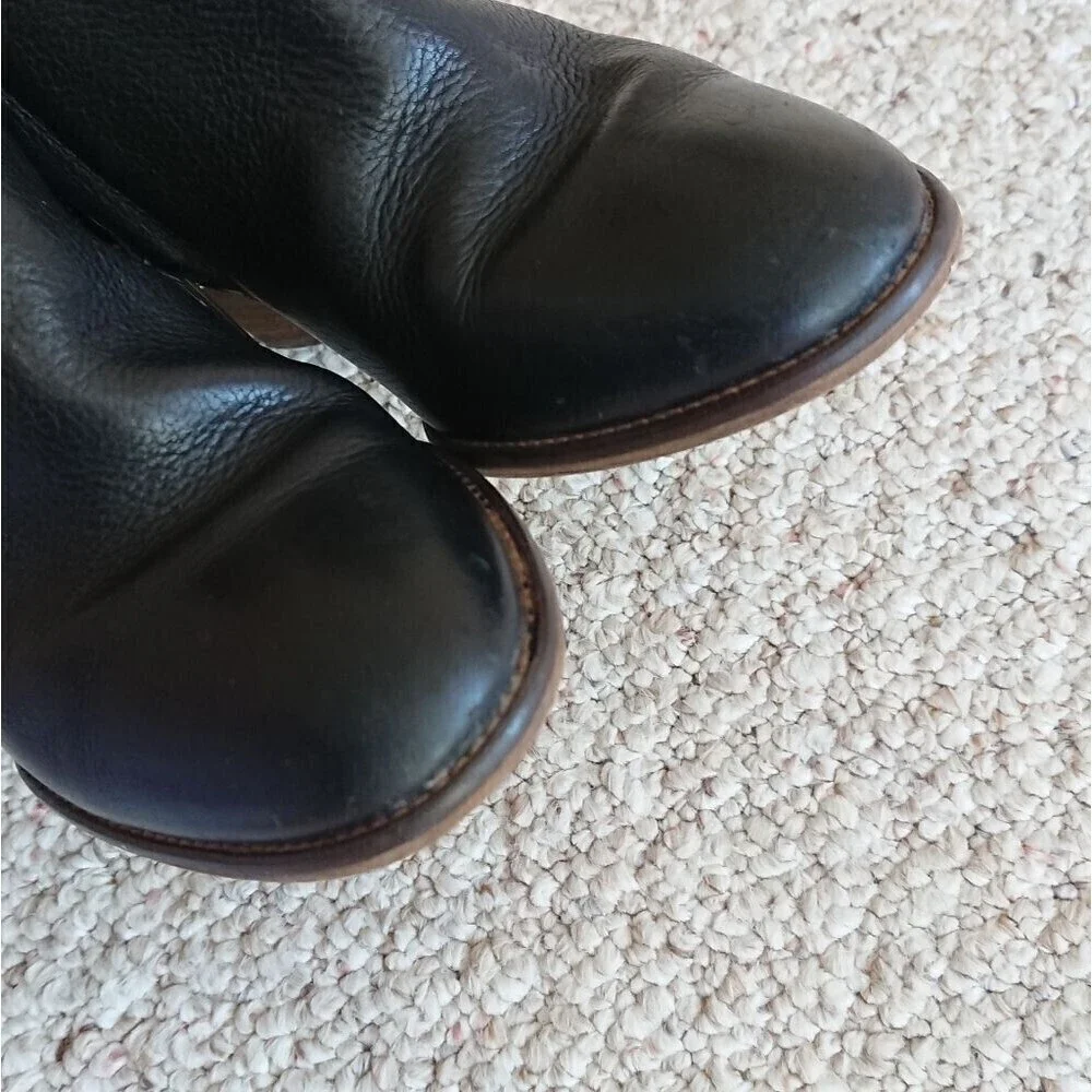 Madewell - leather the Billie boots in black size 6.5